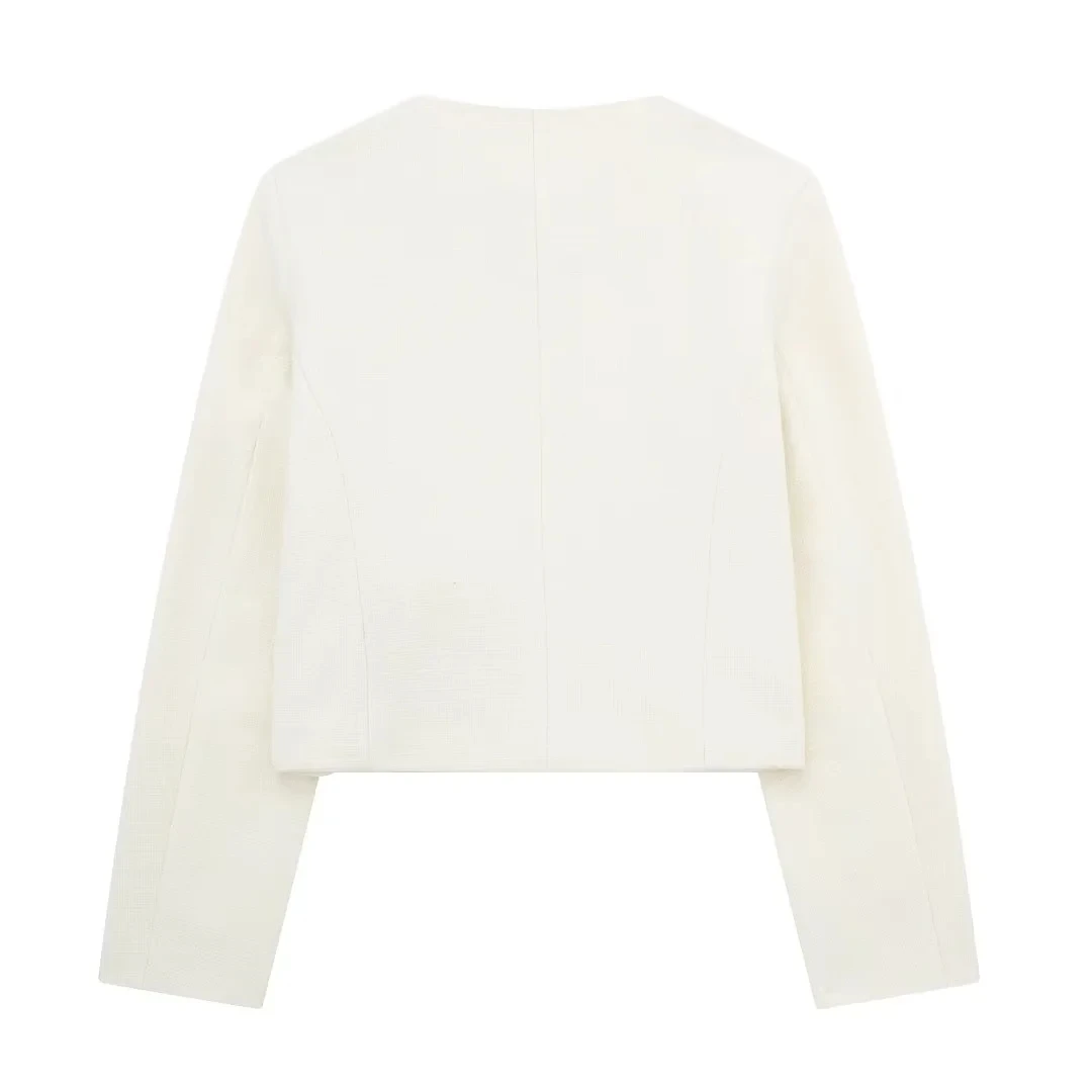 JNLEAOG automne nouveau femmes Faion ort Sle boutonné rabat couverture conception costume Jaet rue Sle coupe ajustée Polyester matériel