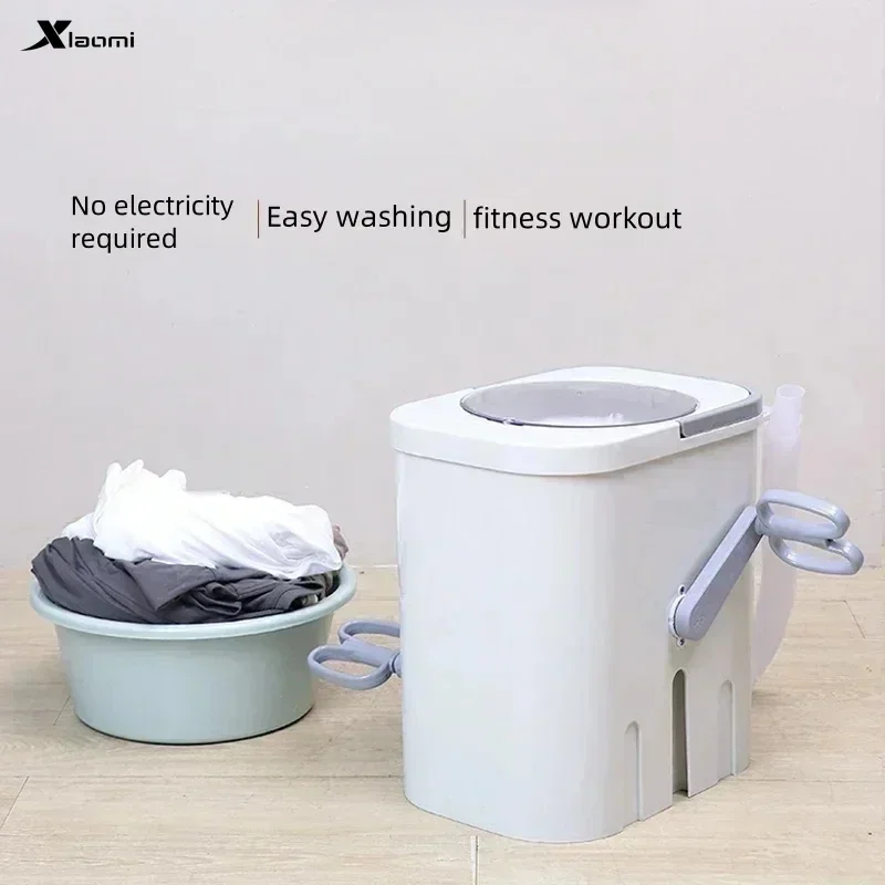 household small size, Manual washing machine for student dormitory, hand-cranked, no electricity, washing socks and underwear