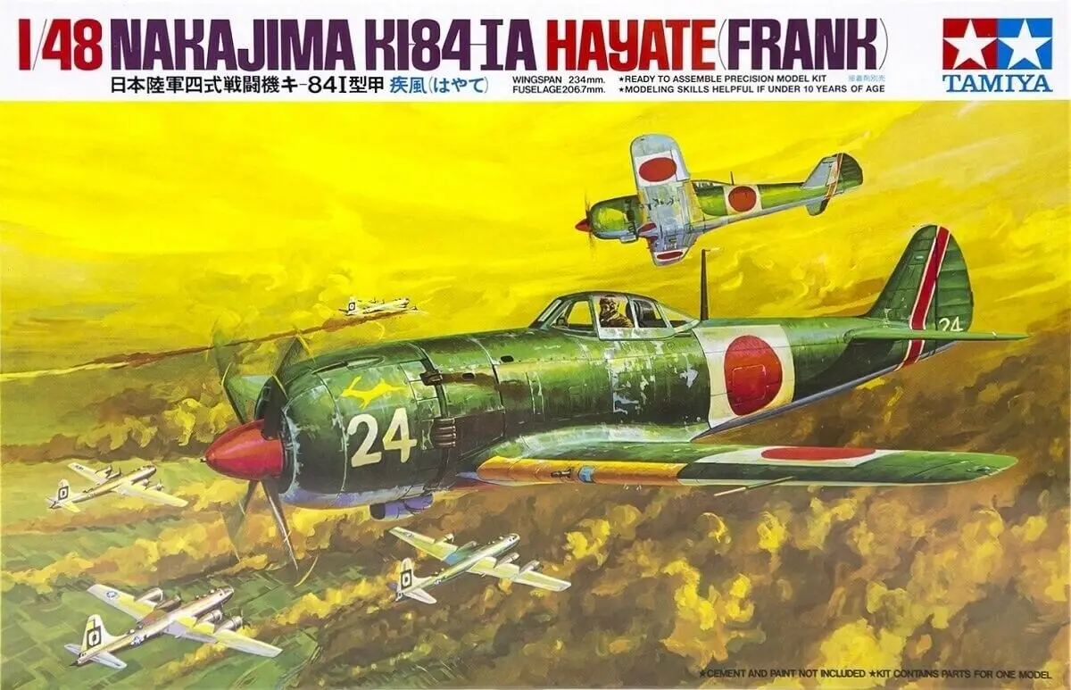 Tamiya 61013 1/48 Scale Aircraft Model Kit WWII Nakajima Ki-84-IA Hayate(Frank)