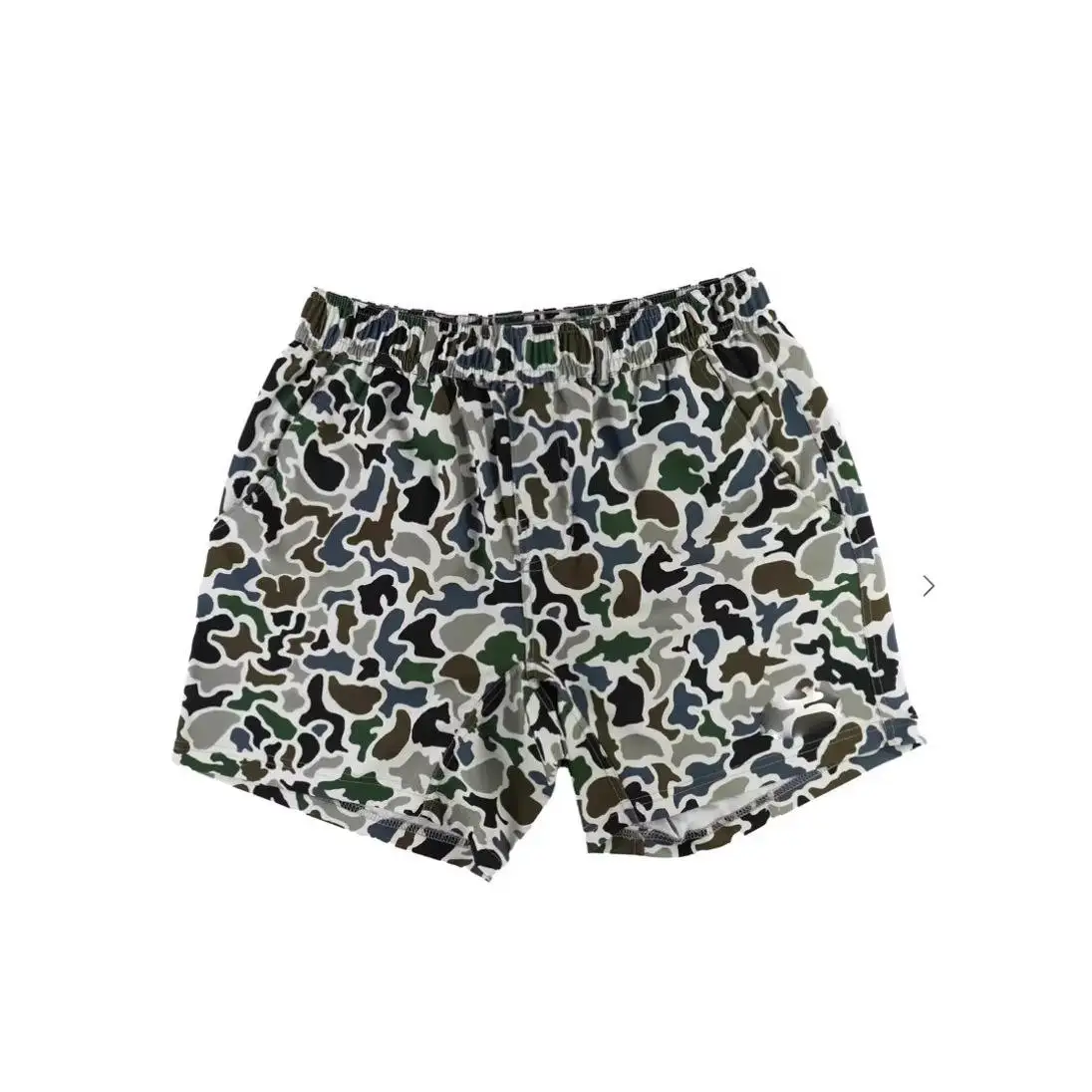 Elastic Waist Digital Print Shorts Women's Fashion Spring 2026 Pocket Pants Casual Sporty Bottoms Non-Marketing Branded