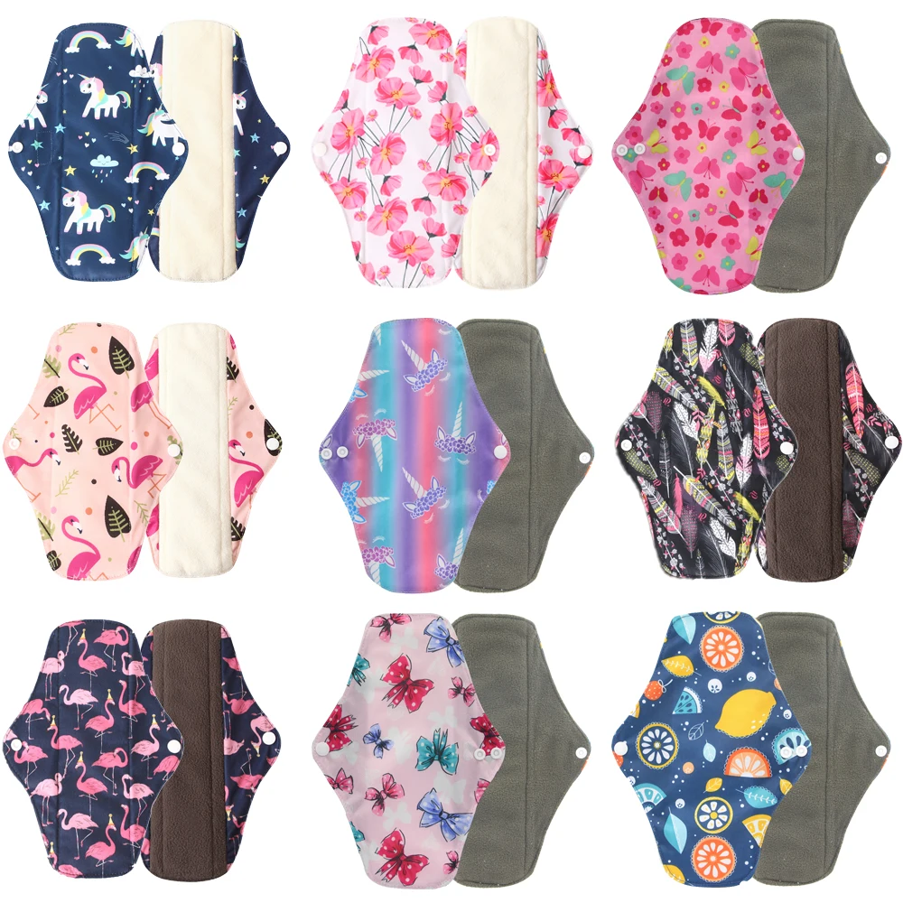 Almohadilla Menstrual lavable, forro de bragas, paño reutilizable, almohadilla sanitaria, carbón lavable higiénico y suave, triangulación de envíos Menstruales