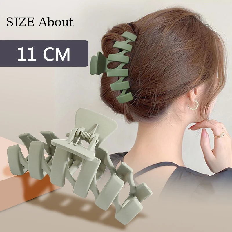 

Fashion 11CM ladies N-shaped solid color frosted large hairpin hairpin headdress shark clip hair accessories