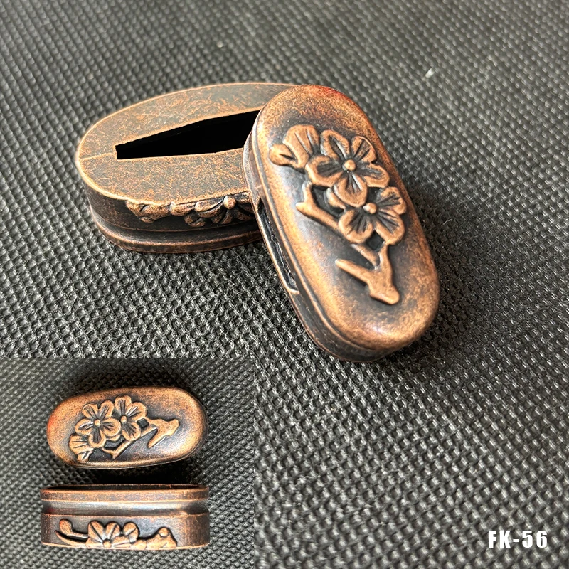 Hochwertige Legierung Katana-Griffkappe Fuchi Kashira Griffkragen für Japanische Schwerter Samurai-Katanas Wakizashi-Schwerter Zubehör – Detail 38
