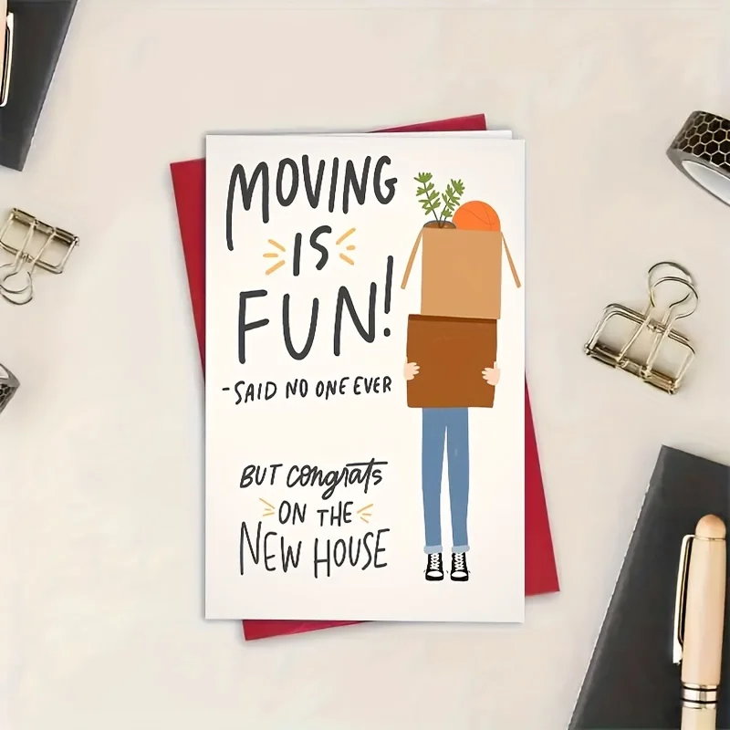 1PC Funny New House Warming Card \