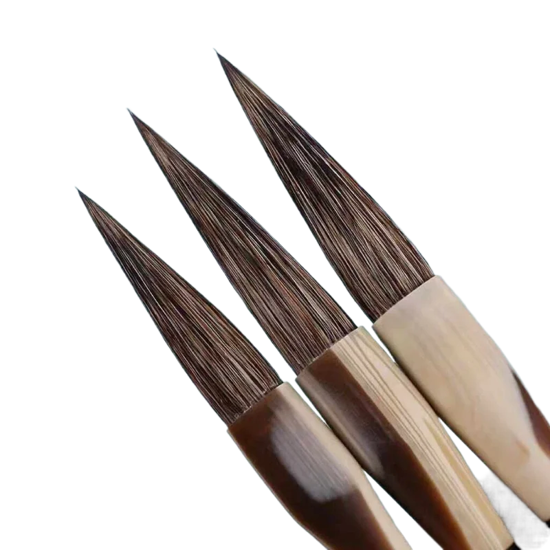 

Chinese Calligraphy Brush Pen Set Stone Badger Hair Regular Running Script Writing Brush Landscape Bird Chinese Painting Brush
