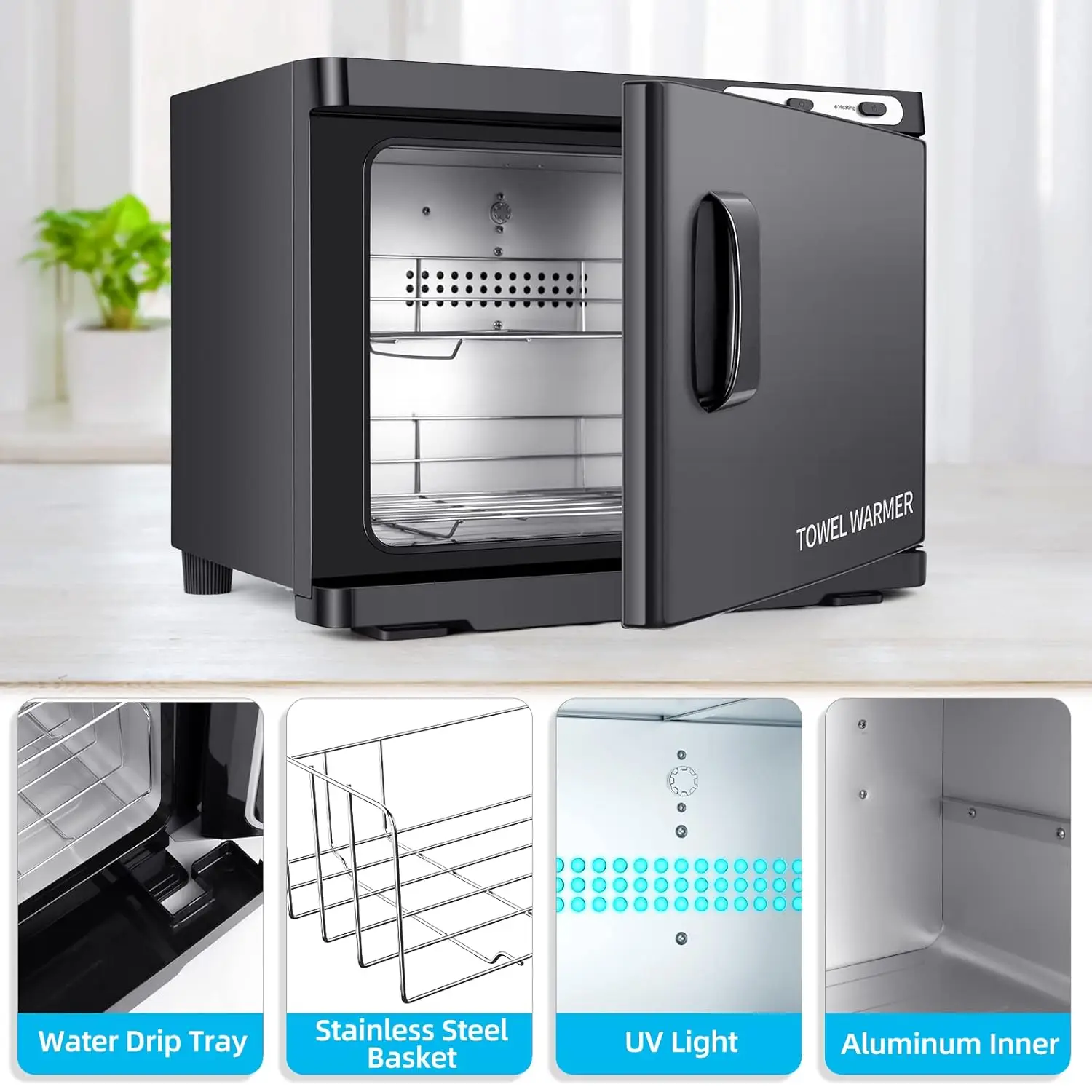 

Hot Towel Warmer, Professional 23L Large Capacity Hot Towel Cabinet, 2-in-1 Spa Towel Warmers for Facials, Barber, Salon