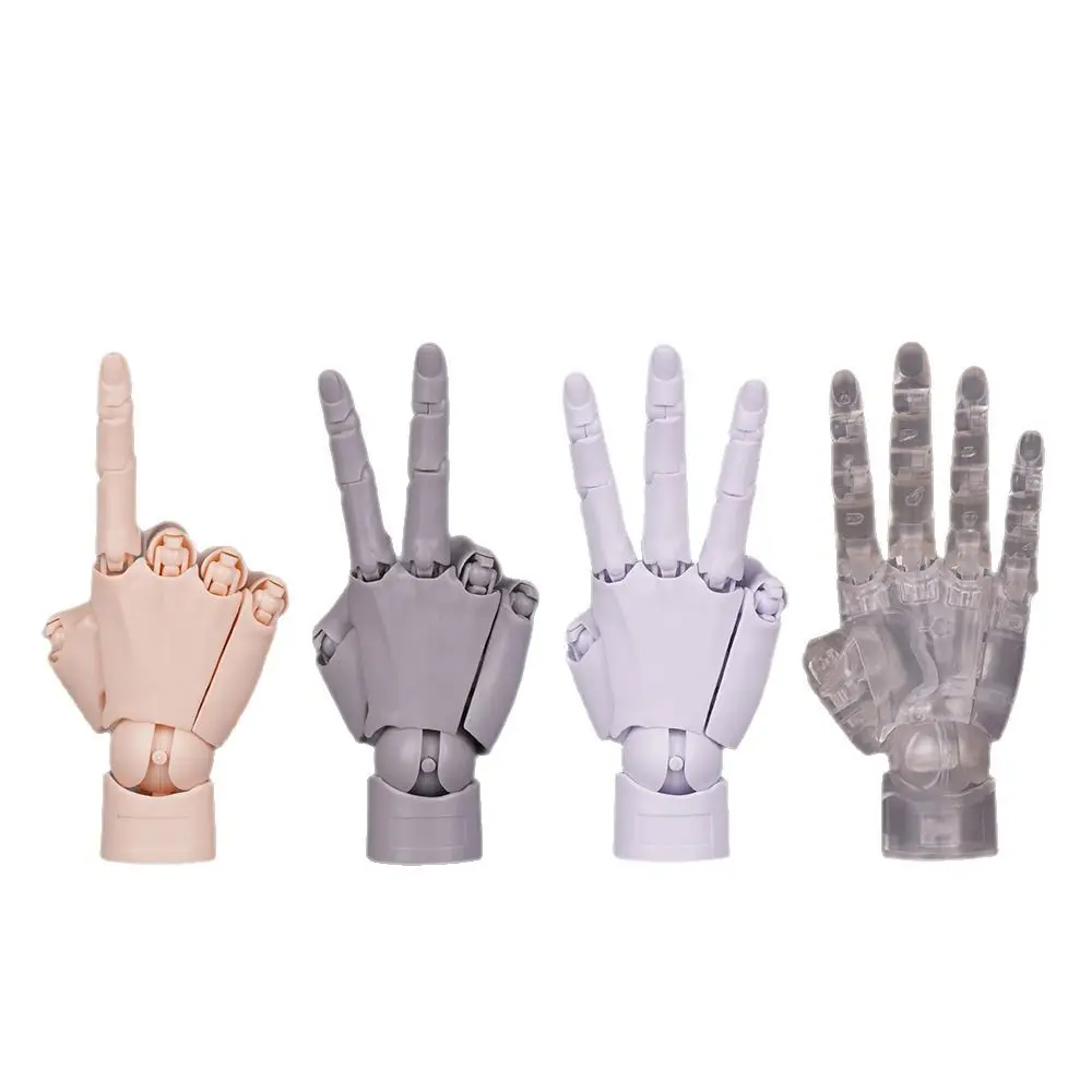 New 1:2 Scale Human Hand Model Mini Size Twisted Egg Design Articulated Action Figure With Posable Fingers Simulation Palm