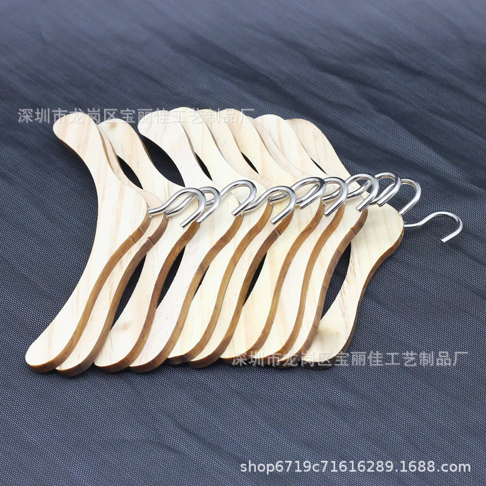 BJD Dolls ob11 dolls Mini Doll Wood Clothes Hanger GSC DOD Blyth,Plush KPOP EXO Doll clothes hanger dolls Accessories Girls Toys