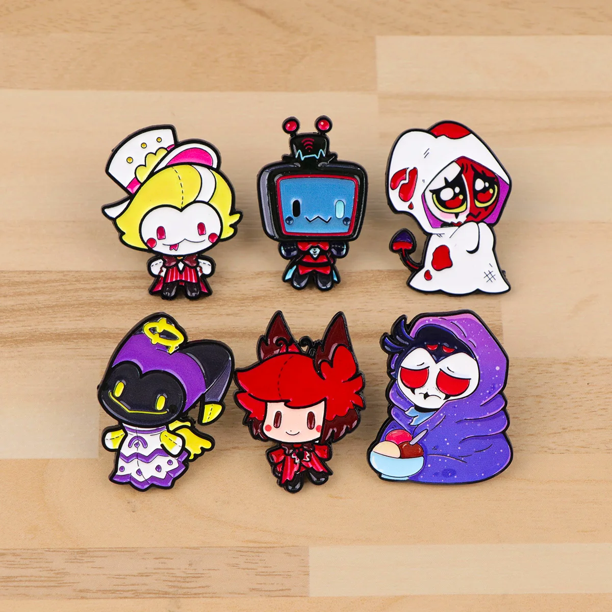 Cartoon Anime Figures Enamel Pin Devil Hell Lapel Pin Badge Pins Hats Clothes Backpacks Decoration Jewelry Accessories Fans Gift