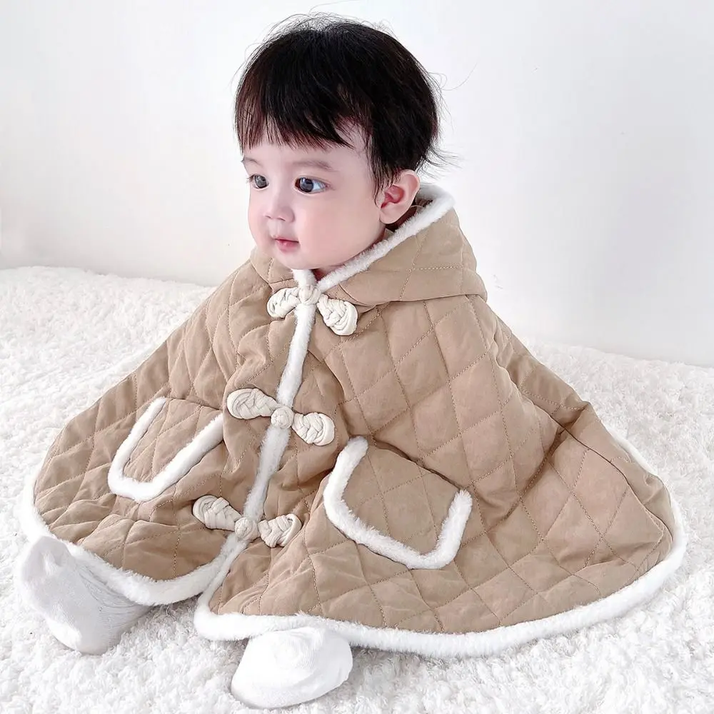 

Keep Warm Thermal Kid Toddler Thick Newborn Hooded Cloak Baby Winter Cape Hoodie Outwear Outdoor Poncho