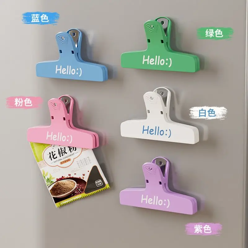 Magnetic Refrigerator Clip, Sealed Snack Clip, Plastic Preservation Clip, Moisture-proof Kitchen and Household Sealing Clip