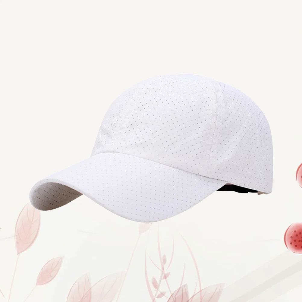

Quick Drying Baseball Cap Cotton Lightweight Sun Protective Hat For Adults Boys Girls Night Party Dance Club White