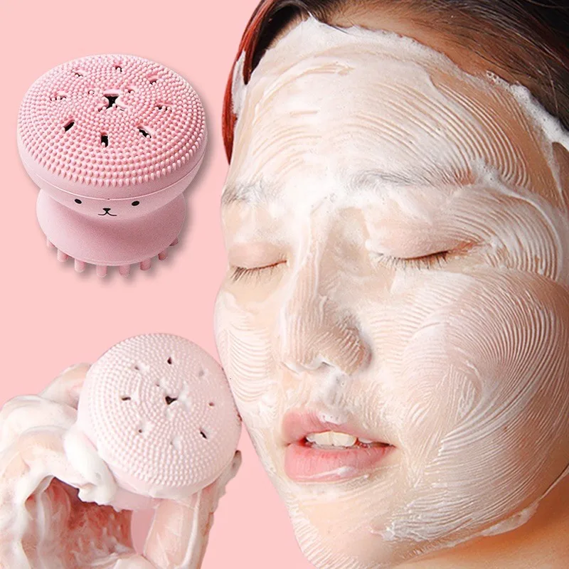 Facial Cleansing Brush, Small Octopus Brush, Cleansing Facial Cleanser, Silicone Blackhead Cleaning Tool