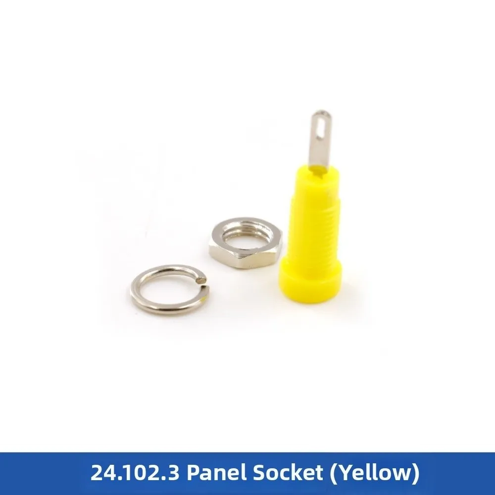 6pcs New 2mm Banana Socket 5Colors 24*7.3mm Binding Post Nut Banana Plug Copper/ABS Terminal Test Hole DIY Parts