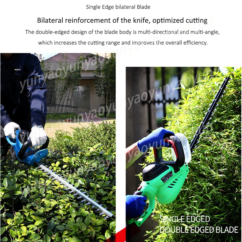 220V Electric Hedge Trimmer 3 Power Available 450W 600W 650W Household Pruner for Garden Branch and Fence Trimming