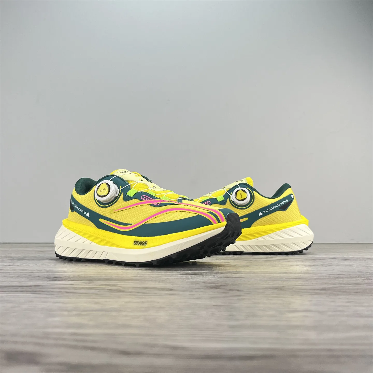 2026 Autumn Rotating Button Double-layer Popcorn EVA Carbon Board Breathable Elastic Shock Absorbing Fitness Running Shoes