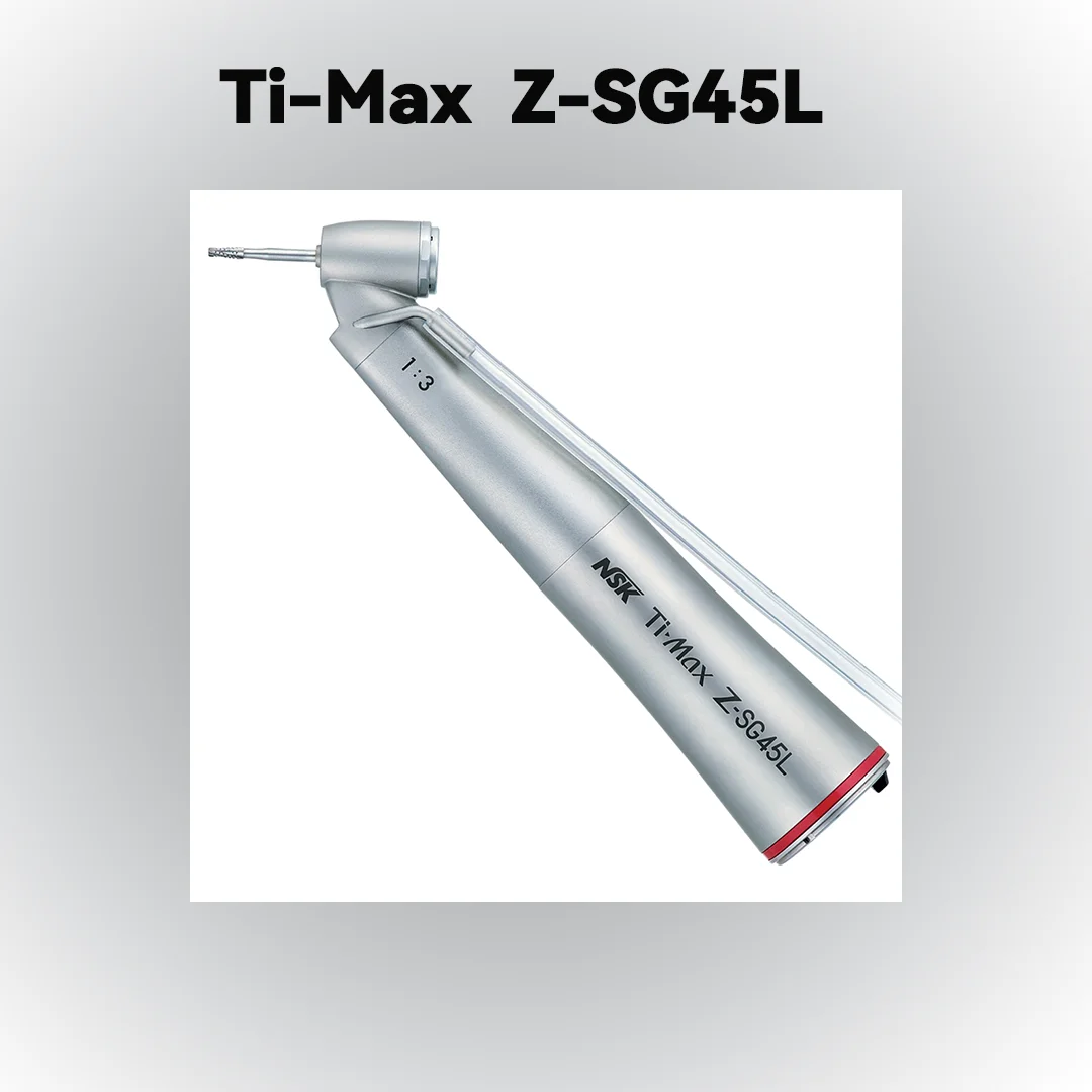 NSK Ti Max Z45L Dental 45 Degree Surgical Handpiece Dentistry 1:4.2 Air Turbine Contra Angle Handpiece Increasing Speed Red Ring