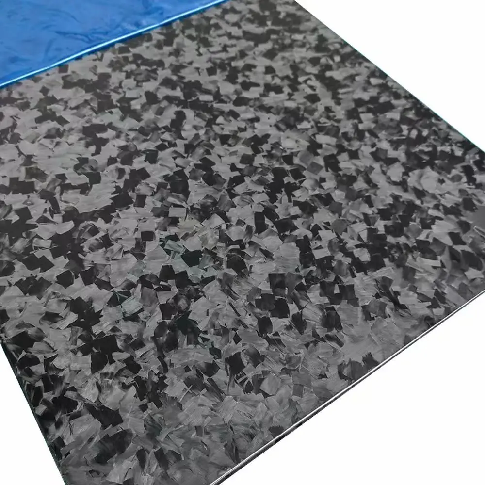 Forged Carbon Fiber Plate CNC Cutting Processing Service Marble Texture Surface CFK Carbon Sheet Glossy Matte Red Blue Yellow