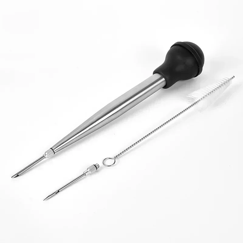 Cooking Kitchen Chicken Turkey Poultry BBQ Food Flavour Baster Syringe Tube Pump For Cooking Metal Turkey Baster Injector