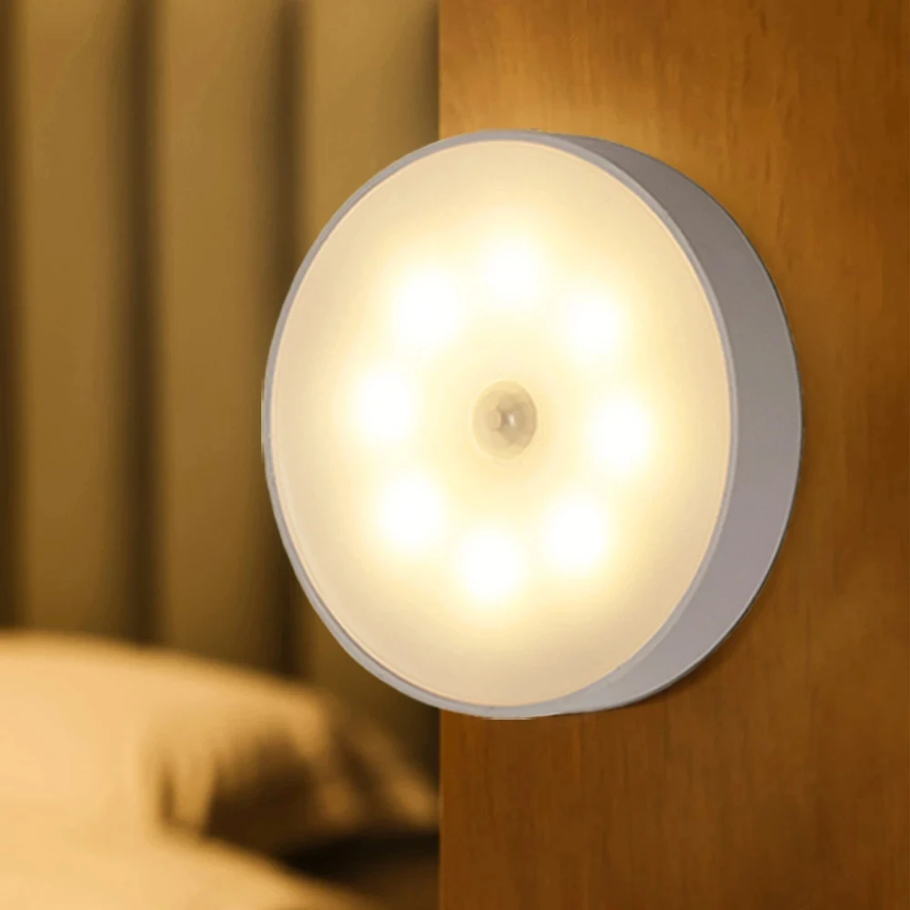 Popular Hot sell Motion Sensor LED Light USB Nightlights Chargeable Lamp for Kitchen Bedroom Stairs Hallway Cabinet Closet Wardr