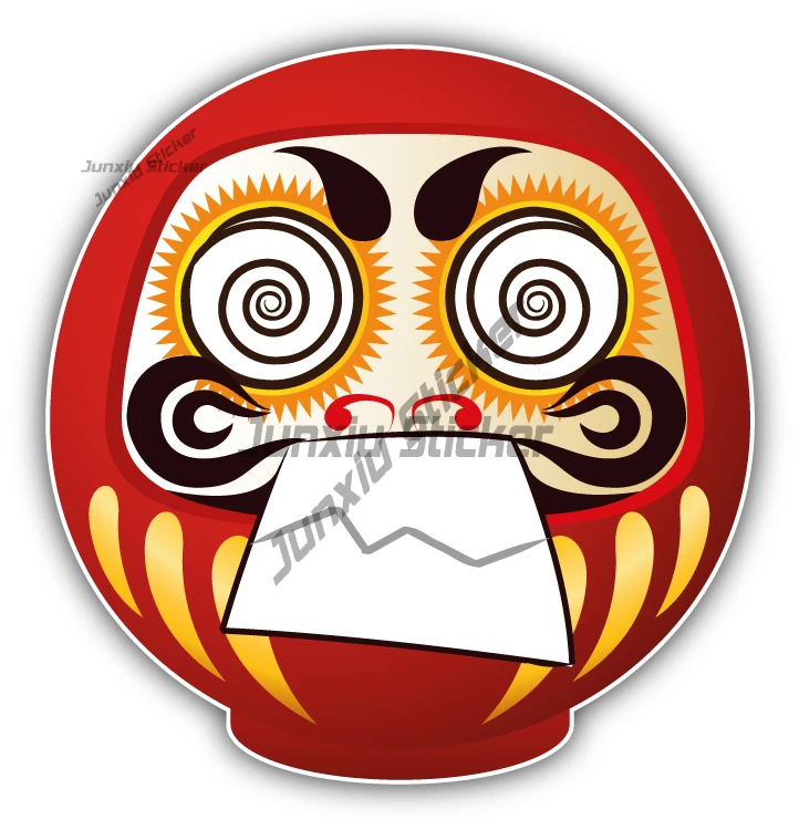 

Daruma Doll Japan Gift Hypnotized Waterproof Sticker Car Front Windshield Window Bumper Truck Pickup Vinyl Decal Accessories