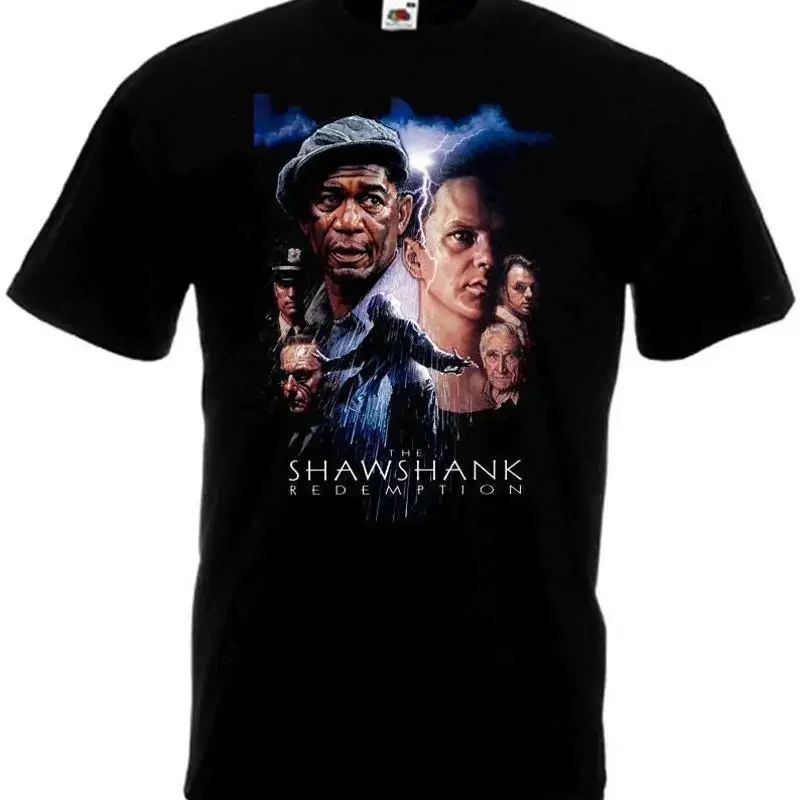The Shawshank Redemption v2 T shirt black movie poster all sizes S 5XL