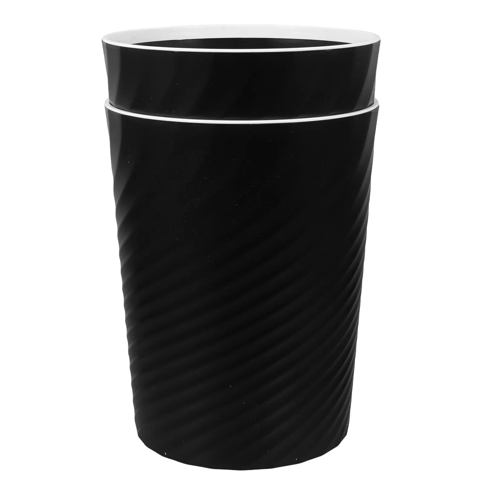 

2 шт. 8-литровые черные компактные мусорные корзины с резьбовым креплением для ванной, спальни, офиса, кухни, общежития, для ограниченных пространств