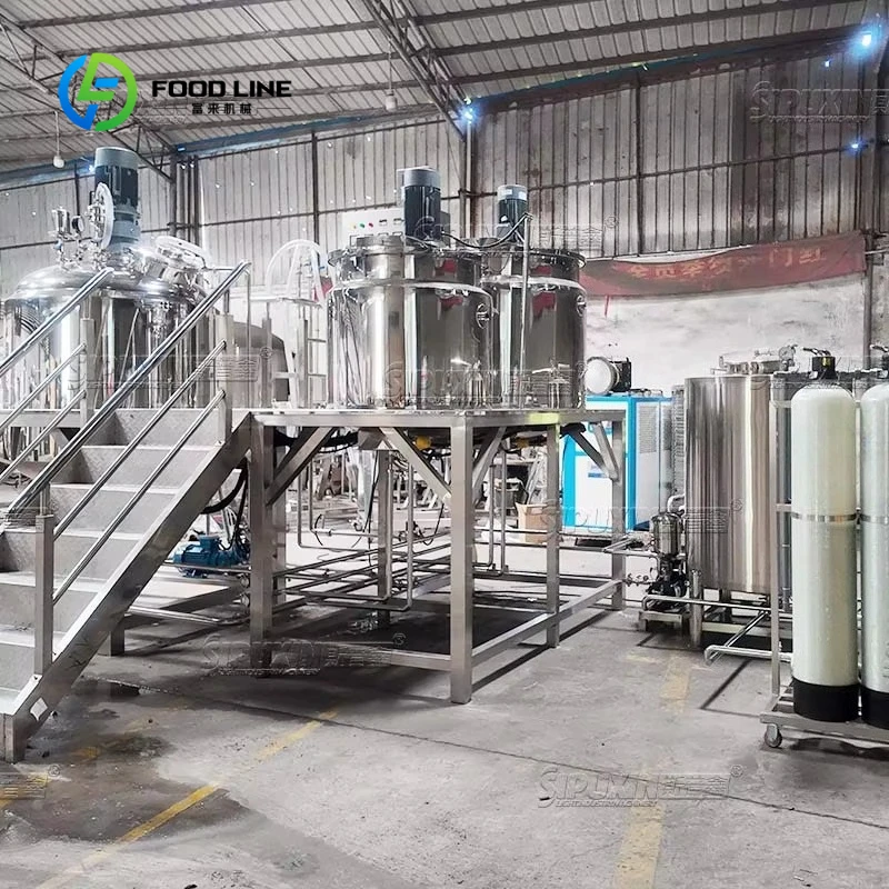 Customized High Speed Stainless Steel Mixer Homogenizer Emulsifier 1000L for Food Liquid  Salad Dressing Mixing Filling Machine