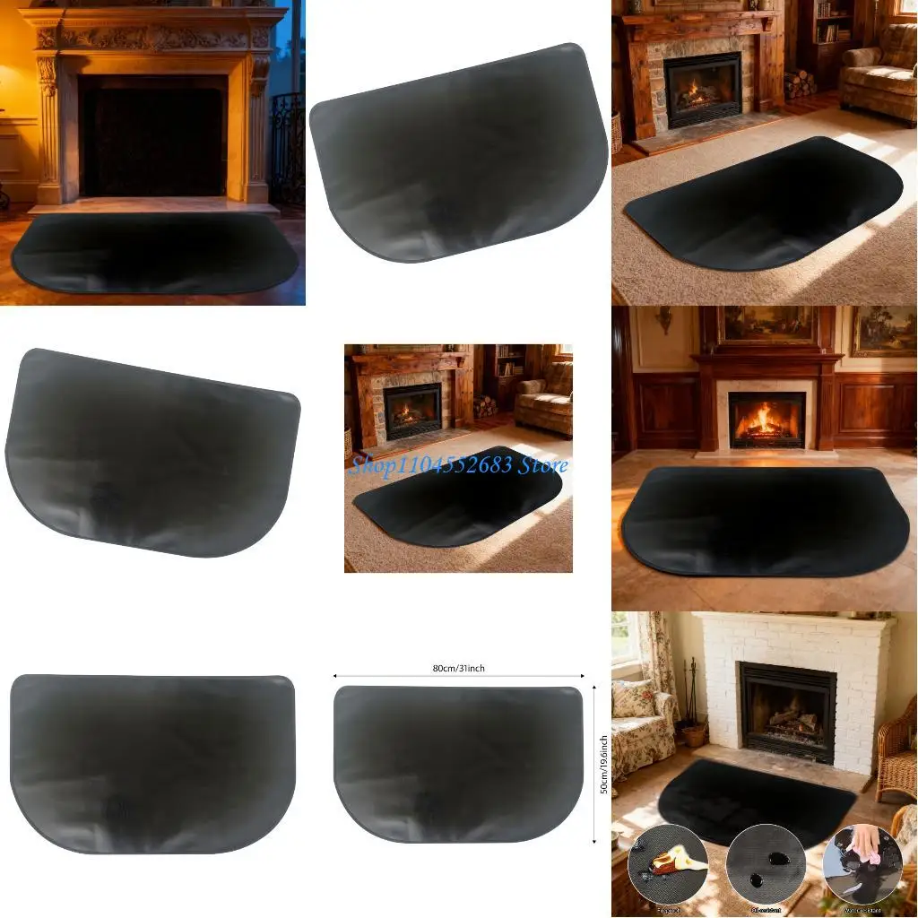 

Y6GD Fireplaces Rug Heat Resistant Mat for Indoor Outdoor Use Stove Pad