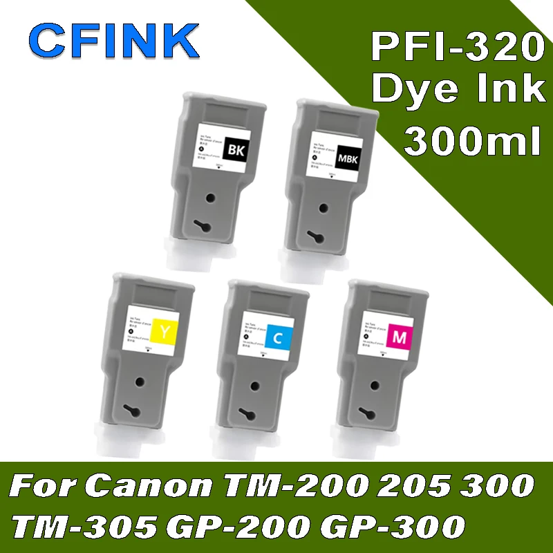 

Чернильный картридж, совместимый с PFI 320 для Canon TM-200 205 300 305 для Canon imagePROGRAF GP-200 GP-300 PFI320 с красящими чернилами