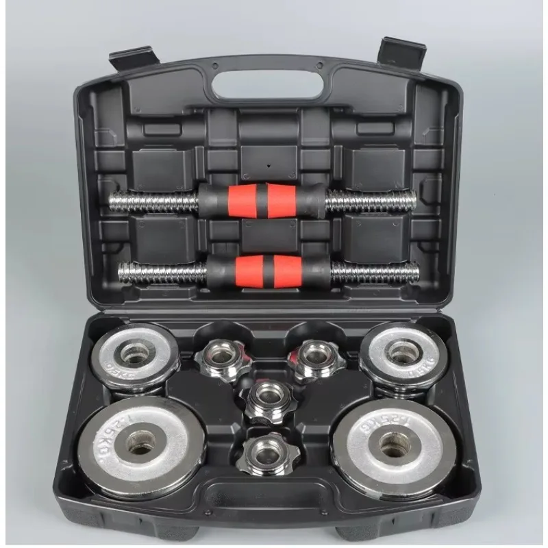 YTYIN المحمولة 15 كجم مجموعة صناديق الدمبل مع الحديد الكهربائي سطح الصلب لكمال الأجسام المنزلية للاستخدام المنزلي