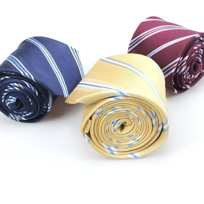 Mulberry silk red, yellow, blue series jacquard tie, men's Japanese style, suitable for college, leisure, party, gift giving