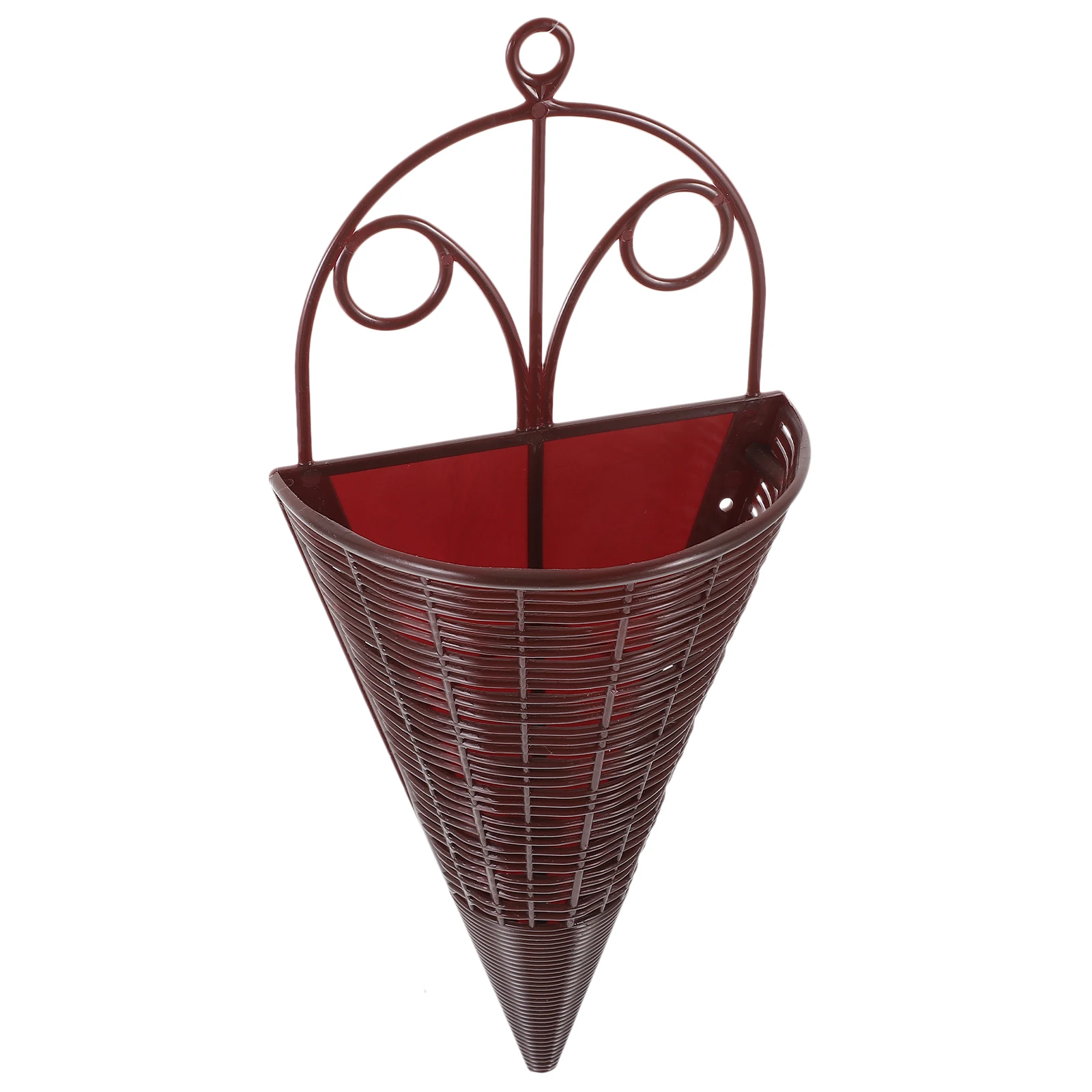 

5Pcs Plastic Hanging Wall Basket Imitation Woven Flower Basket Decorative Organizer for Kitchen Home Decorative Wall Baskets