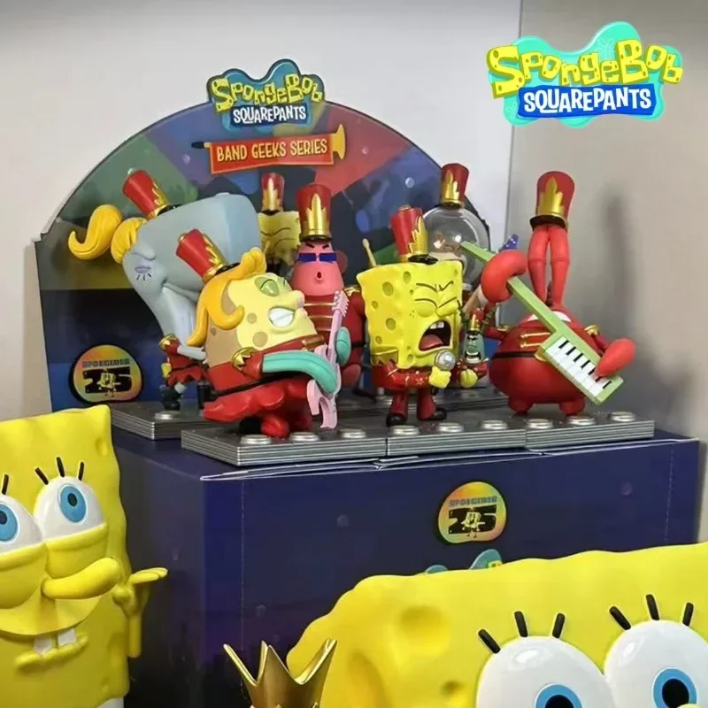 Genuine SpongeBob SquarePants Band Night Mysterious Blind Box Trendy Toys Patrick Star Ornaments Surprise Box Holiday Gift