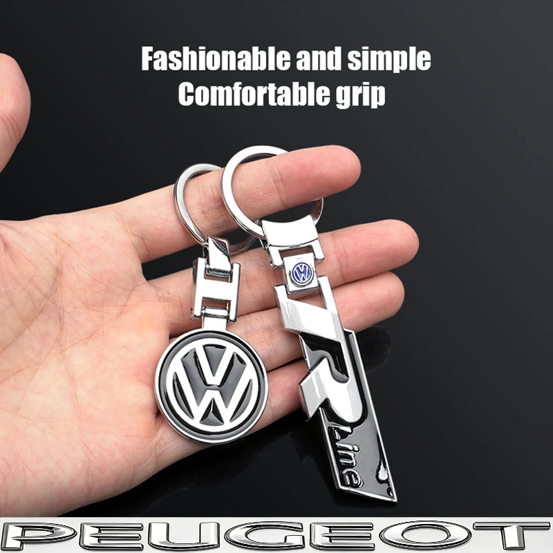 3D Metall Auto Schlüsselanhänger Emblem Schlüsselring Zubehör für VW Golf Tiguan T-Roc Polo Passat ID.4 T-Cross ID.3 Taigo ID.7 Atlas Beetle – Detail 3
