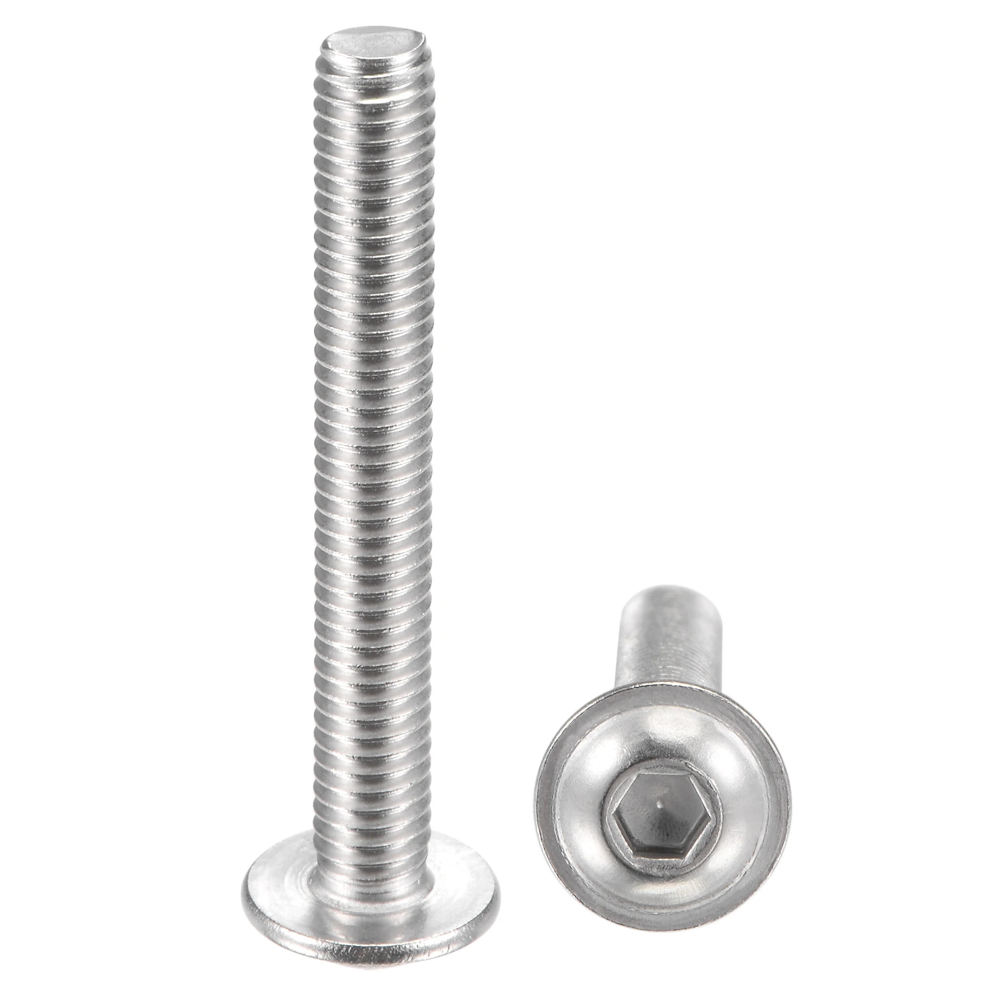 

10-50Pcs Flanged Button Head Socket Cap Screws Hex Socket Drive Screw 304 Stainless Steel Fasteners Bolts Machine Screw