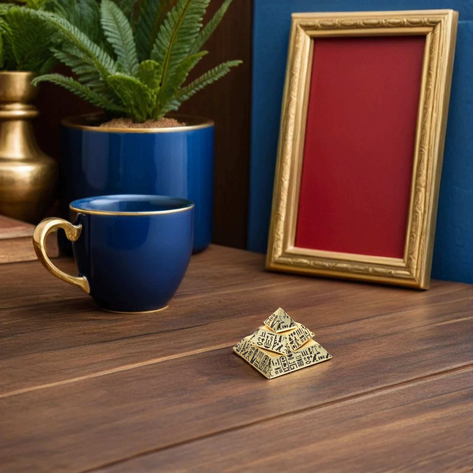 الهرم المصري مصغرة تمثال راتنج سطح المكتب زخرفة الإجهاد الإغاثة تململ سبينر ديكور المنزل المصري الهرم النحت #2