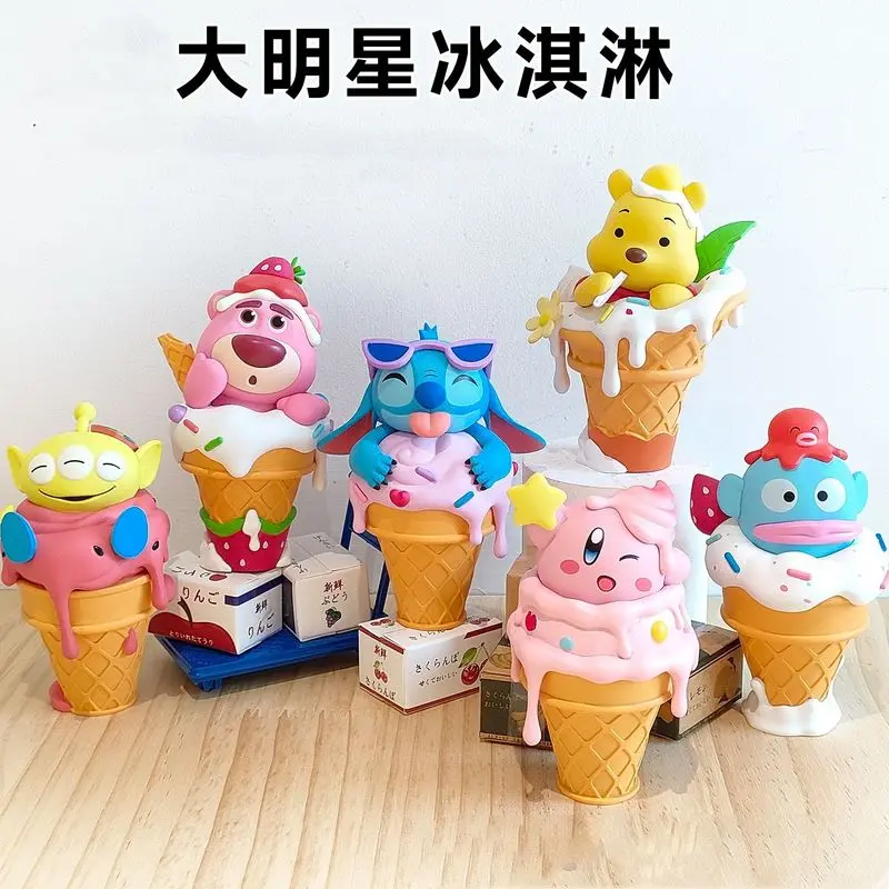 

Disney Anime Figures Stitch Alien Ice Cream Series Action Figure Pvc Cartoon Model Doll Collectible Decoration Toy Surprise Gift