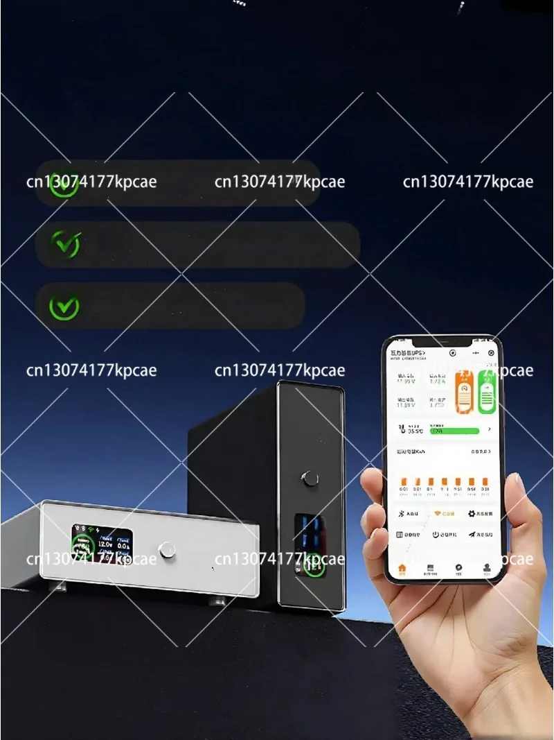 Mini UPS Backup Power Supply for Router & NAS, Power Failure Emergency Battery with Remote Alarm Notification