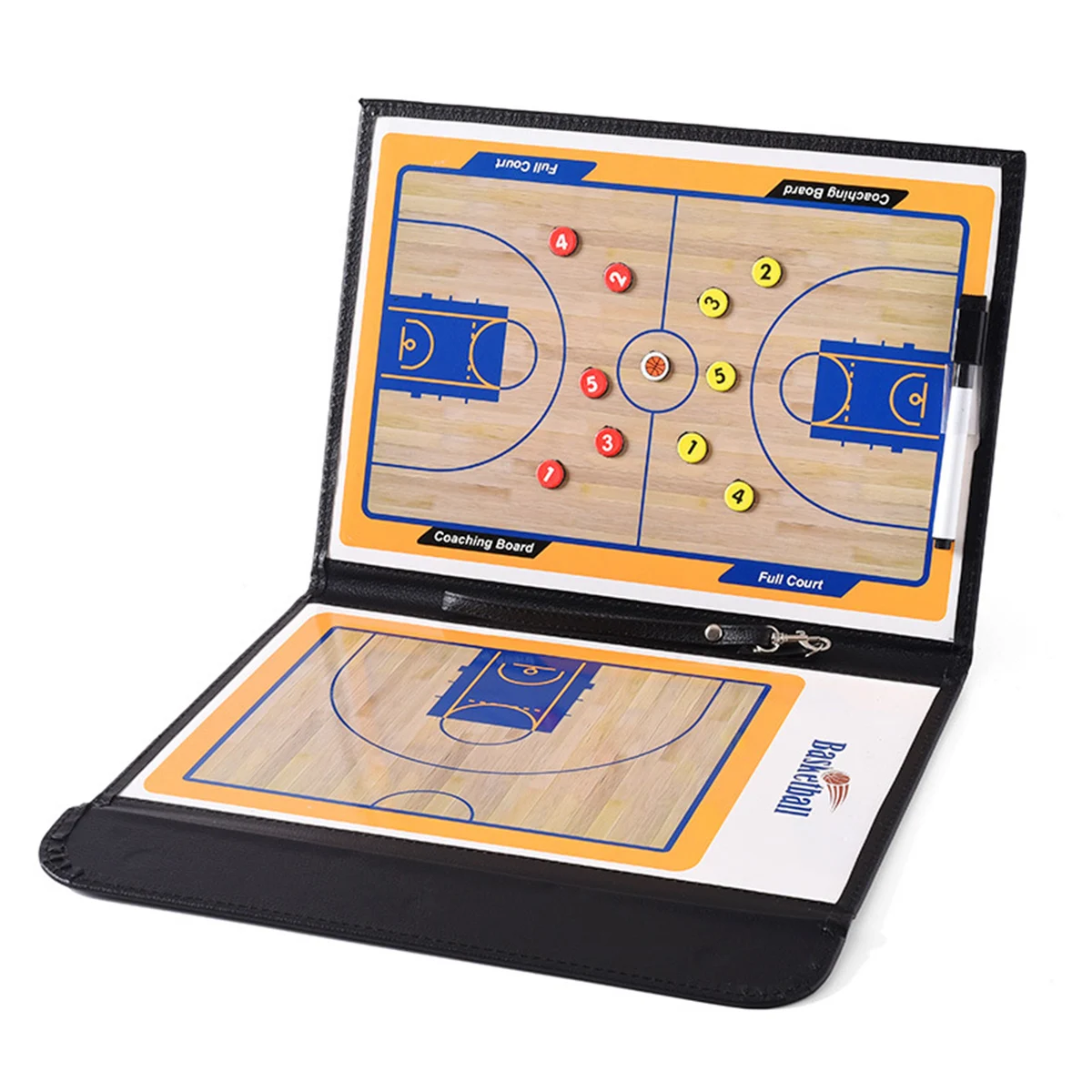 Basketball  Board Magnetic Tactics Strategy Board Coaches Clipboard Kit with Magnets and Marker Pen