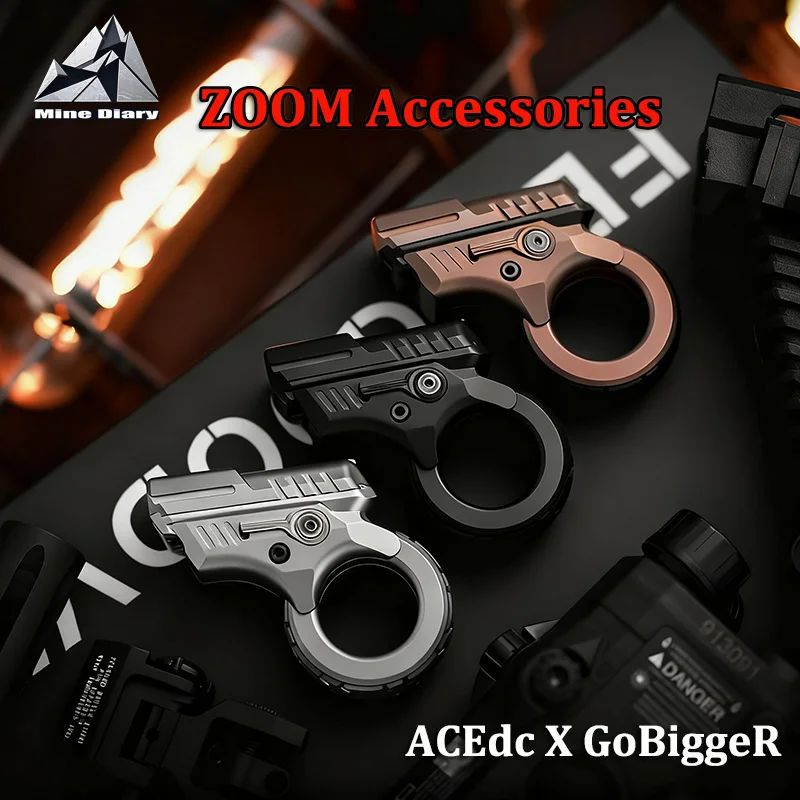 ZOOM EDC Coins Accessories Titanium Tuning Fork Shrapnel Carbon Fiber Patch Spring Beads EDC Fidget Spinner Toy Parts