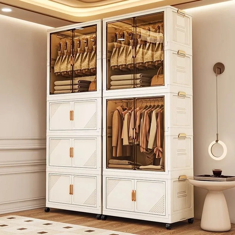 Large capacity household multi-layer baby children's clothes simple wardrobe