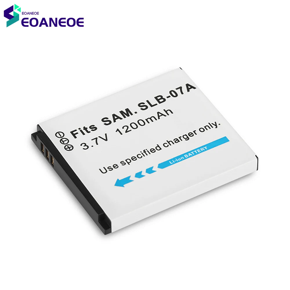 Brand new 3.7V 1200mAh Lithium Rechargeable Battery Pack High Quality Camera Li-ion Batteries Cell For SAMSUNG SLB-07A SLB07A