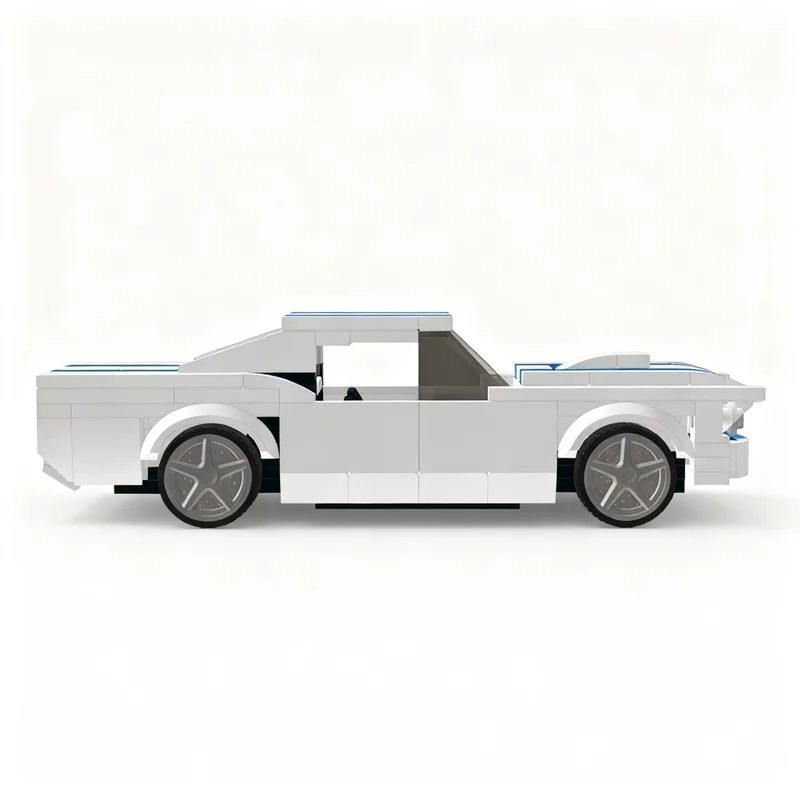 198pcs MOC Fordes Mustangs GT350R City Champions Model Building Blocks Christmas Gift Toy Display Creative Assemble Education