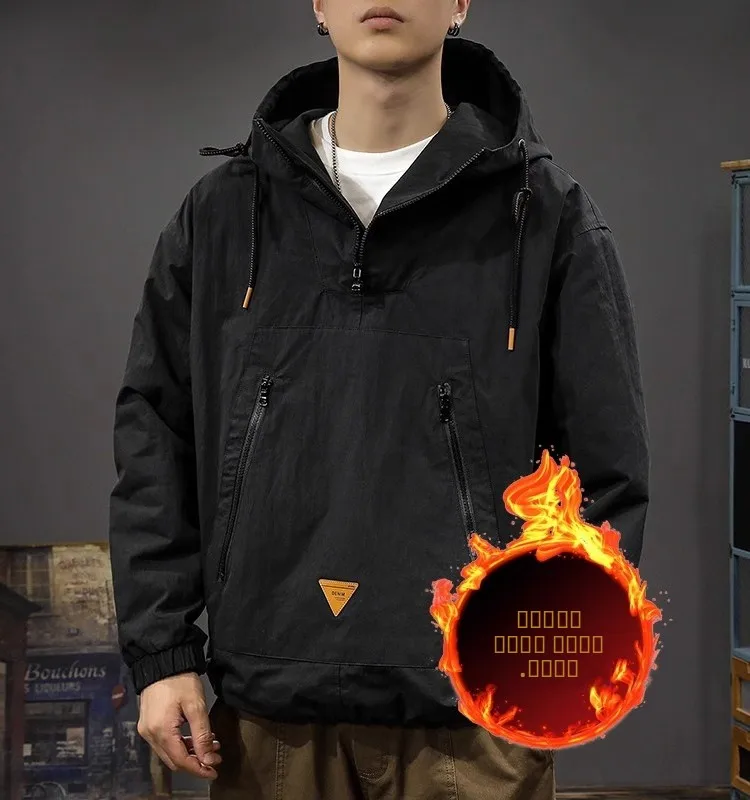 

Мужская утепленная куртка с капюшоном больших размеров для активного отдыха, осенне-зимняя, особо прочная, 300 гр/м², модный американский бренд