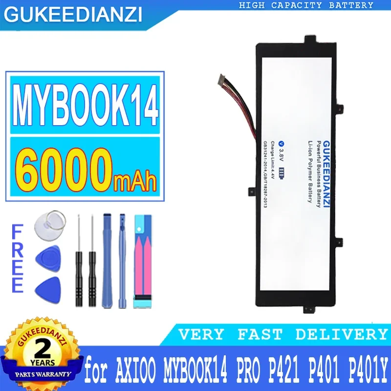 

Bateria 6000mAh High Capacity Rechargeable Battery For AXIOO MYBOOK 14 PRO 14pro P421 P401 P401Y 10PIN 7Wire Portable Battery