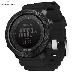 Relógios impermeáveis North Edge para homens, ao ar livre, corrida, natação, esportes, altímetro, bússola, 50mm