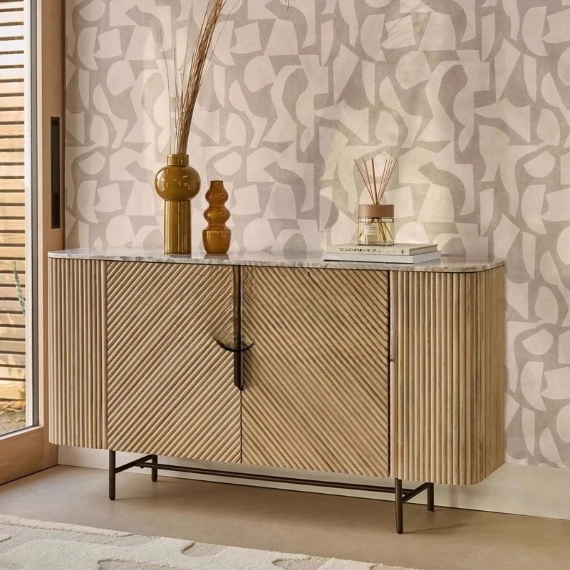 Hh2cc  light luxury porch cabinet premium feeling against the wall marble French