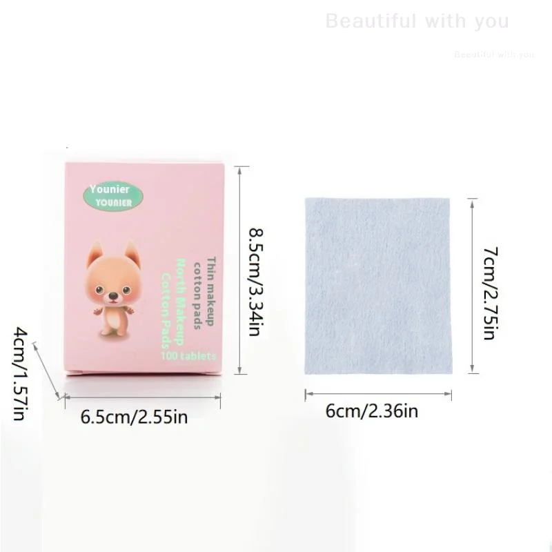 New50/100PCS Thin Cotton Pads Soft Cotton Stretch Disposable For Face Wash Nail Polish Remover Cosmetic Makeup Tools