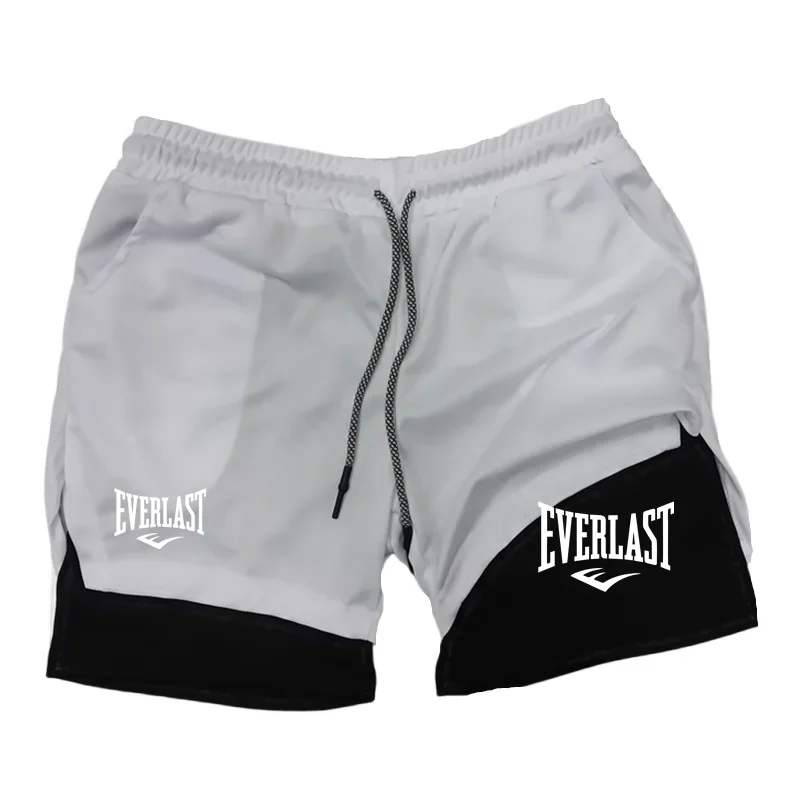 

Men Running Shorts 2 in 1 Double-deck Sport Shorts Sportswear Gym Fitness Short Pants Training Jogging Bottom Men's Clothing